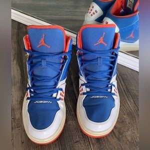 Air Jordan 1 Flight 23 crimson orange blue white lace-up "Knicks" size 10.5